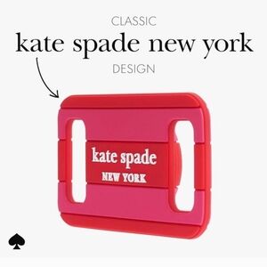 Kate Spade Vibrant Red Dog Collar AirTag Holder NIP